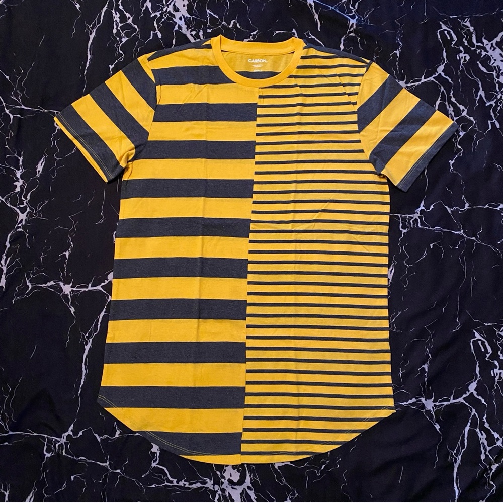 LAST CHANCE SPRING FASHION ★ NWOT Carbon Split Striped Emo Indie Punk Shirt